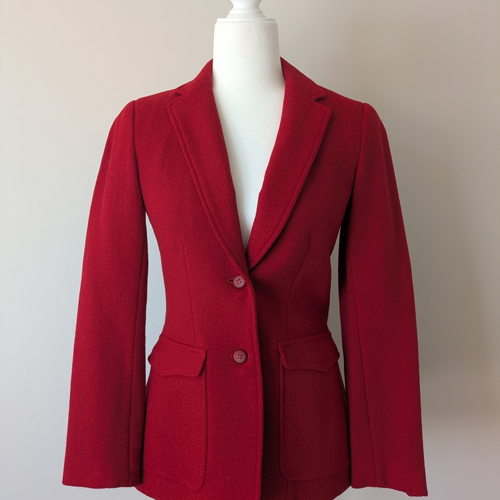 Tweed Red Blazer